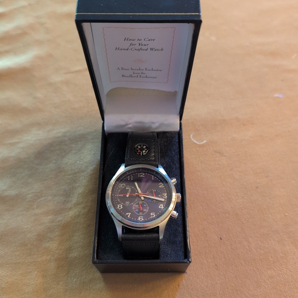 Bradford Exchange “My Grandson, My Pride, My Joy” Silver tone Watch with Compass